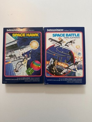 Intellivision Space Hawk & Space Battle, komplett mit OVP, Anleitung & Overlays