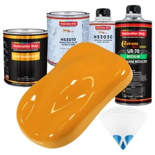 School Bus Yellow Premium Quart URETHANE BASECOAT CLEARCOAT Car Auto Paint Kit
