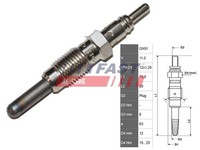 Fast GlüHkerze, Elektr. Zuheizer FT82728 Passend FüR Fiat