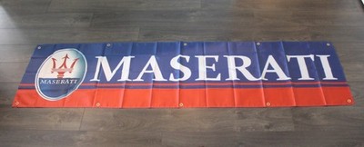 Maserati Banner Flag Big 2x8 feet Luxury Car Auto Racing Garage Mechanic