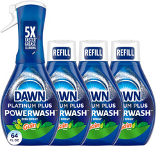 NEW Powerwash Gain Original Dish Spray 1 Starter Kit + 3 Refills 64oz Fast Shipp 0.40 per fl oz