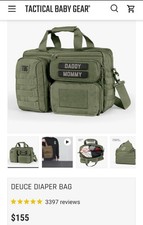 4th Gen Deuce Tactical Diaper Bag for Dads w/Included Changing Mat Stroller ...