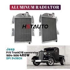 At For Chevrolet Pu Truck 1934-1936 V8 4row 3436ch Aluminum Radiator At For Chevrolet Pu Truck 1934-1936 V8 4row 3436ch Aluminum Radiator