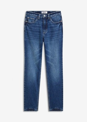 Neu Straight Jeans High Waist Low Stretch Gr. 50 Blau Damen-Hose Stretchjeans