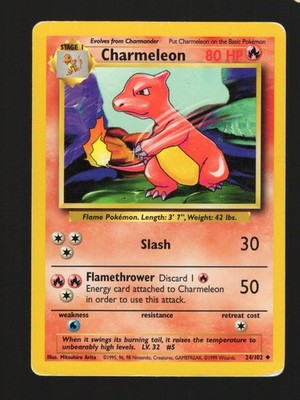 Charmeleon 024/102 Base Set Regular HP