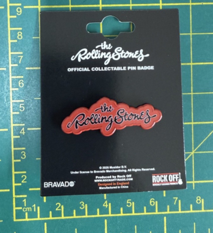 Rolling Stones Red And Black Logo Very High Quality Metal Badge Official Item