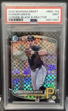 2025 Bowman Draft Konnor Griffin Chrome-Black X-Fractor 10/10 PSA 9