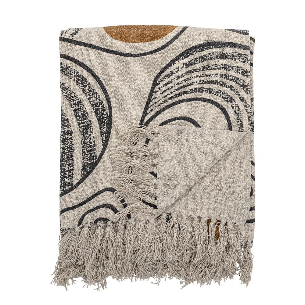 Настольная плитка Bloomingville natur Baumwolle 160 x 130 см, настольная плитка Kuscheldecke