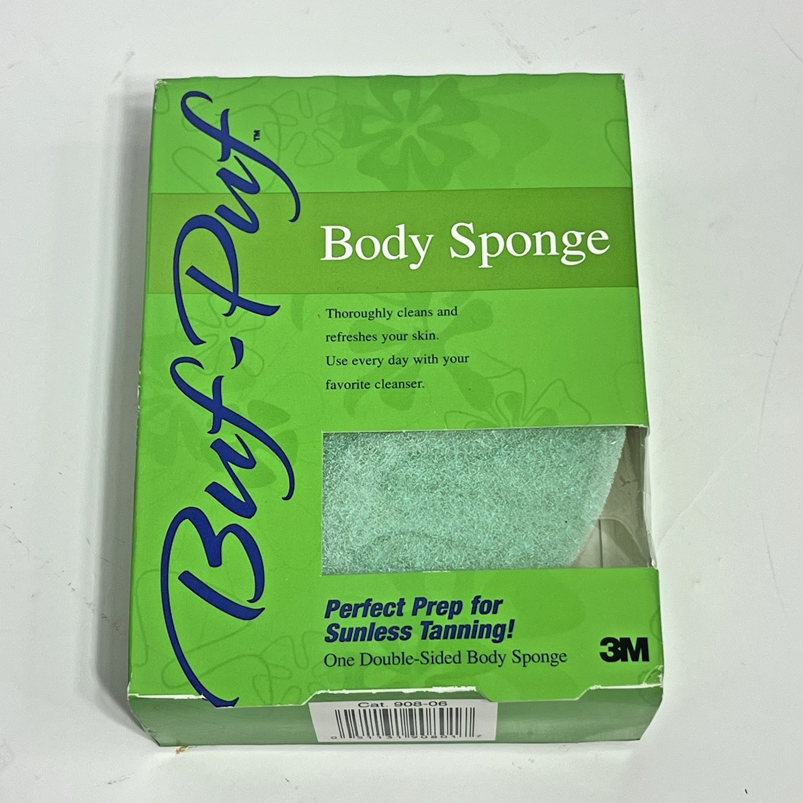 Buf Puf Body Sponge 1 Pack Perfect for Sunless Tanning Double Sided 3M Buf-Puf