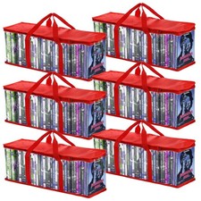 Fasmov 6 Pack DVD 55.8 cm (L) x 15.8 (W) x 21.2 (H), Black or Silver