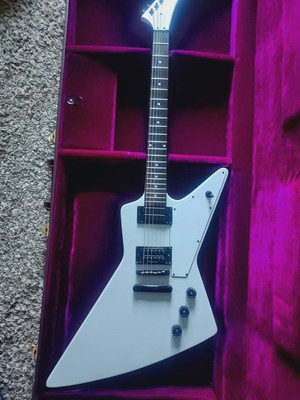 Epiphone White Explorer Style Solid Body Electric Guitar 6 String Right-Handed