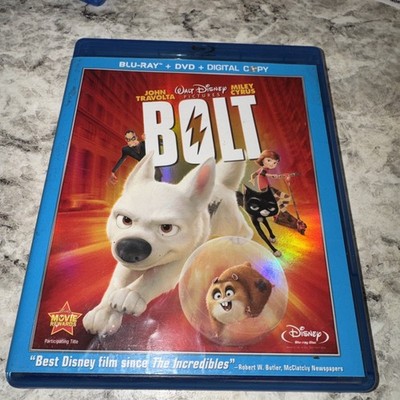 Disney BOLT  (Blu-ray + DVD 3-Disc Set) W/Slipcover & Inserts Excellent Discs