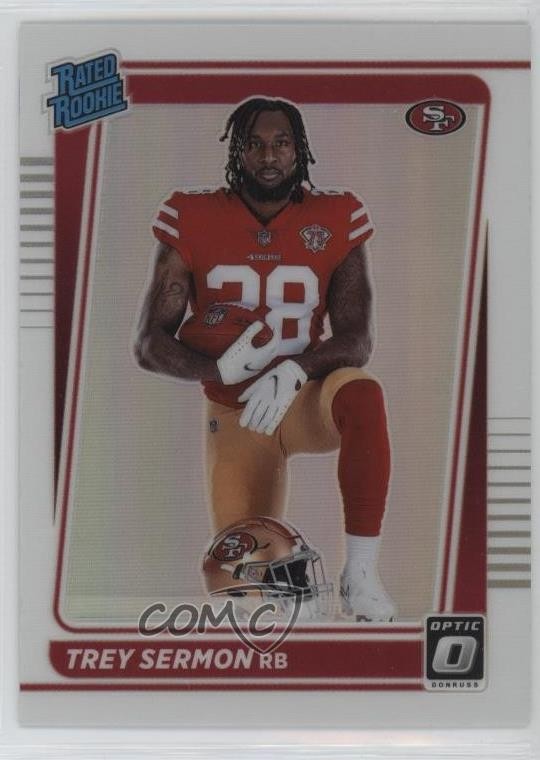 2021 Panini Donruss Optic Rated Rookie Holo Prizm Variation Trey Sermon 0pe3