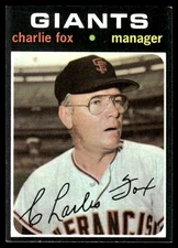 1971 Topps #517 Charlie Fox BASEBALL San Francisco Giants