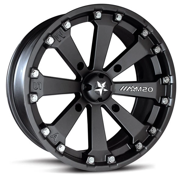 MSA Black Kore 14" ATV Wheels 28" Bear Claw EVO Tires Arctic Cat TBX TRV MudPro - Image 2 of 4