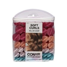 Conair Foam Hair Rollers Set of 48 Soft Bouncy Curls for Sleep Neon Curlers
