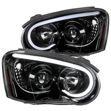 Jet Balck Fits 2004-2005 Subaru Impreza Wrx Led Tube Projector Headlights Lamps