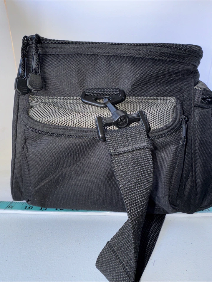 Bolso para cámara Vivitar XL negro con correa para el hombro correa ajustable 21”x12”x9 Foto 4 de 4