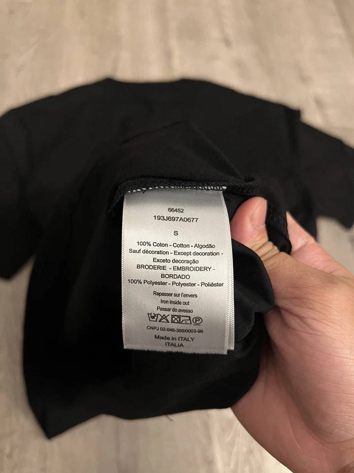 Camiseta negra para hombre DIOR x Kenny Scharf púrpura con logotipo bordado talla pequeña Foto 4 de 4