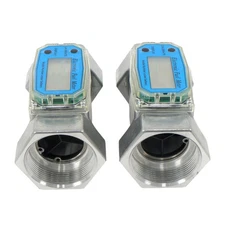 2PCS 2 Inch Digital Flow Meter for Accurate Liquid Flow Measurement 15.8-132 GPM