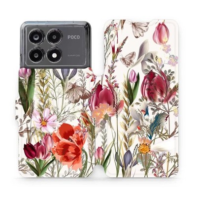 Handyhülle mit klappe für Xiaomi Poco X6 Pro Mobiwear Case Cover Blumenstrauß