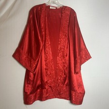 Victorias Secret womans robe gold label red one size vtg valentines day kimono