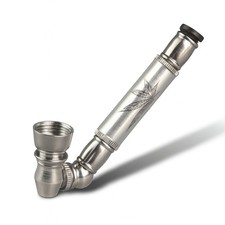 Tabak-Pfeife Schräg 9 cm Edle Metallpfeife Smoking Pipe