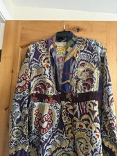 Johnny Was 100 Silk Floral Abstract Tunic Too Blouse Boho Women  s Size S
