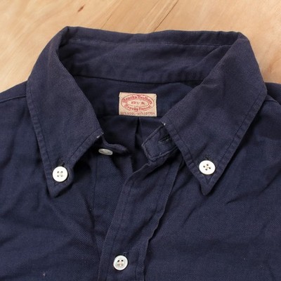 vtg 50s 60s BROOKS BROTHERS Brooksflannel wool cotton 6 button shirt 15.5 tag
