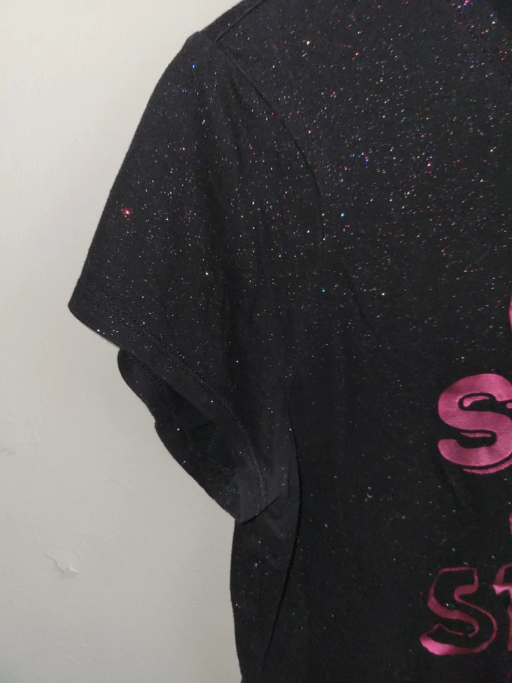 Justice Girls Can Be Smart Camisa Fuerte Feroz Lentejuelas Gráfico Camiseta Talla 20 Plus Foto 3 de 4