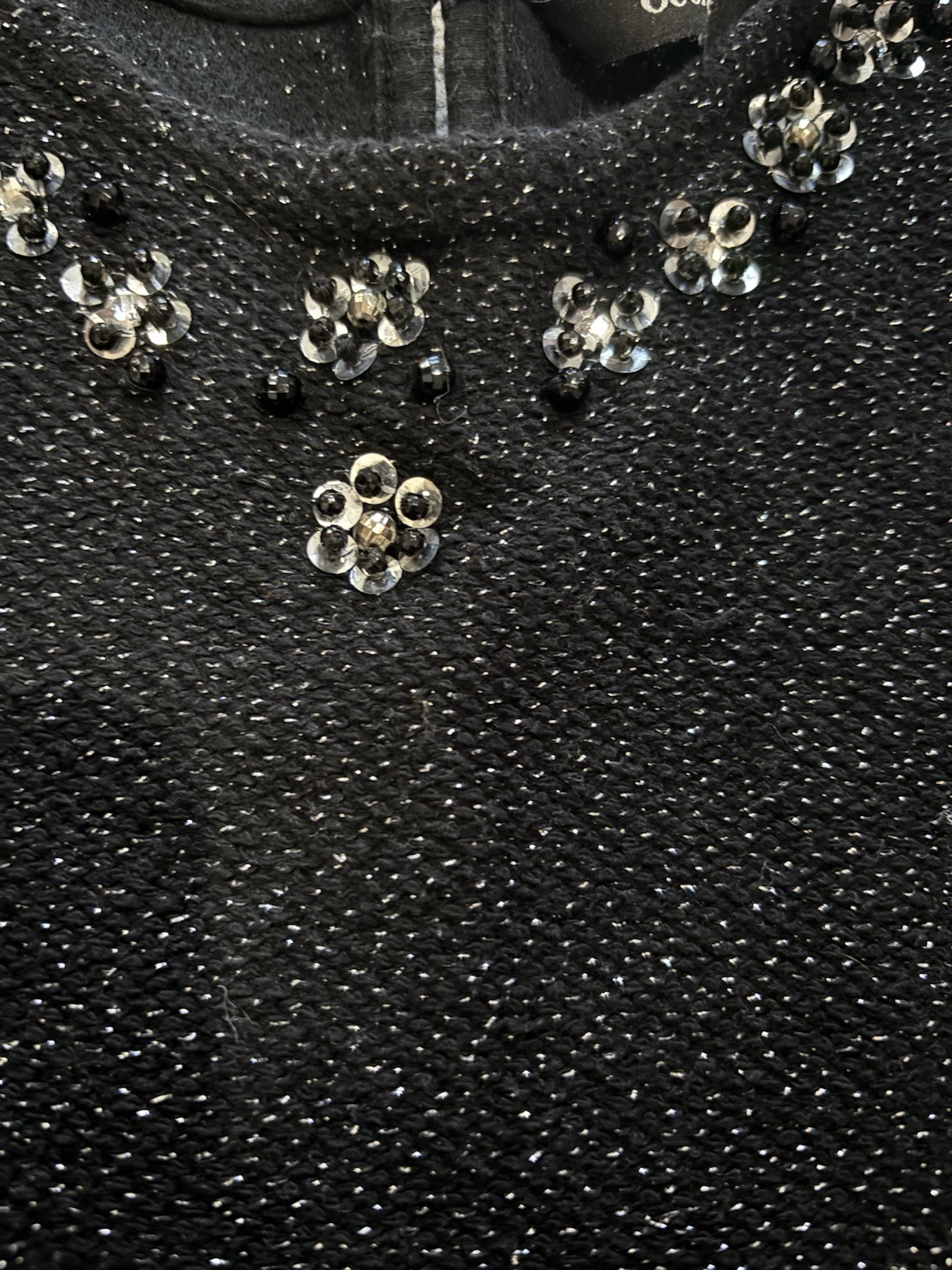 Girls black shimmery top George 4-5 years image 2