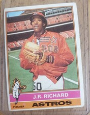 1976 Topps Baseball J.R. Richard #625 Houston Astros