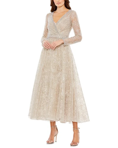 Mac Duggal Embellished Wrap Midi Dress Women's