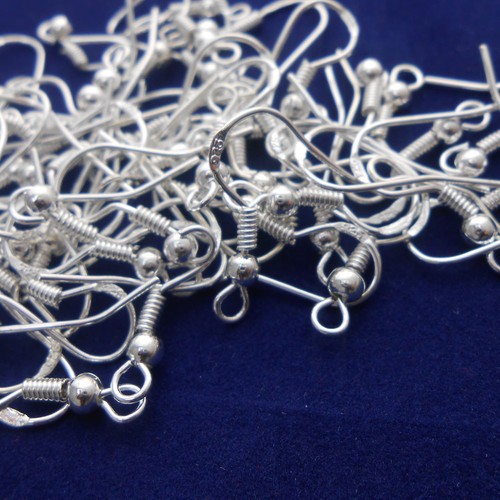 100-1000PCS 925 Silver Jewelry French Finding Hook Earwires Wholesale - Picture 4 of 7