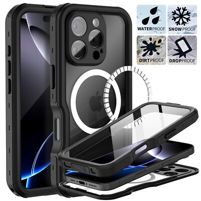 For iPhone 16 | Pro Max | Plus | Pro Waterproof Case Screen Protector Cover