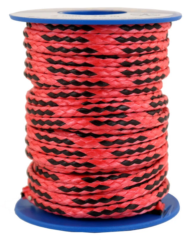 Corda Intrecciata Dyneema Rossa 2,5mm X 25m – Carico Rottura 580 Kg – Super Resistente E Leggera - 2