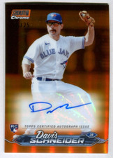2024 Stadium Club Chrome Autographs Orange Ref Davis Schneider 15/25 ZKP 454