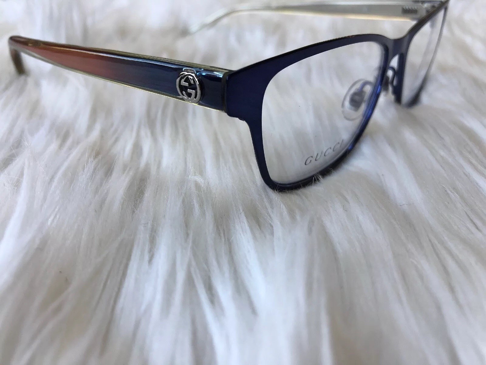 NEW Authentic GUCCI GG 4259 VO2 Navy BLUE EYEGLASSES FRAME Eye Size