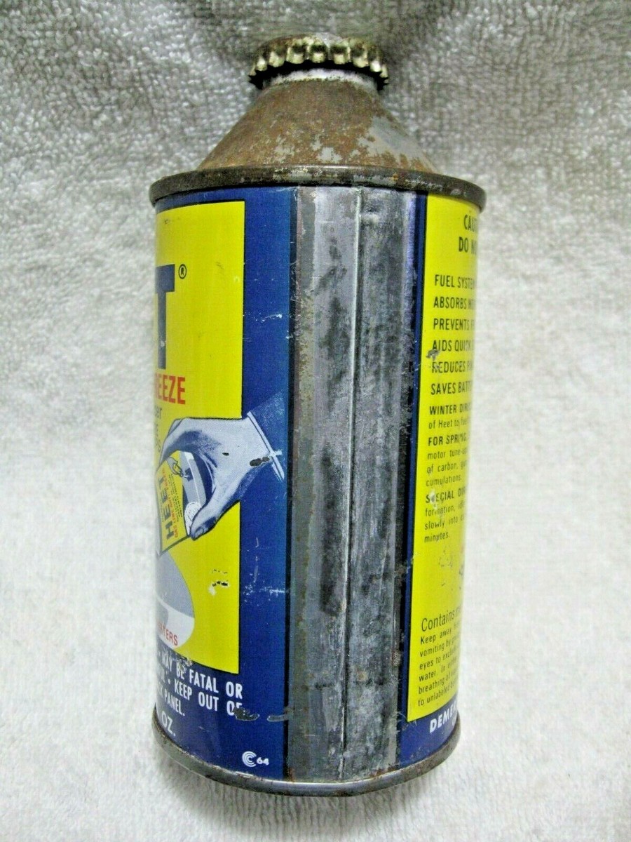 Vintage Collectible NOS 1960's DeMert HEET Gas Line Anti-Freeze