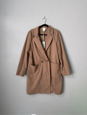 Joie Coat Large Trench Blazer Jacket Tan Camel Nwt Womens Classic Designer