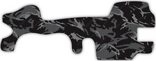 Black Camouflage Splash Vinyl Wrap For Doc Band Helmet Baby Boy Cranial Helmet