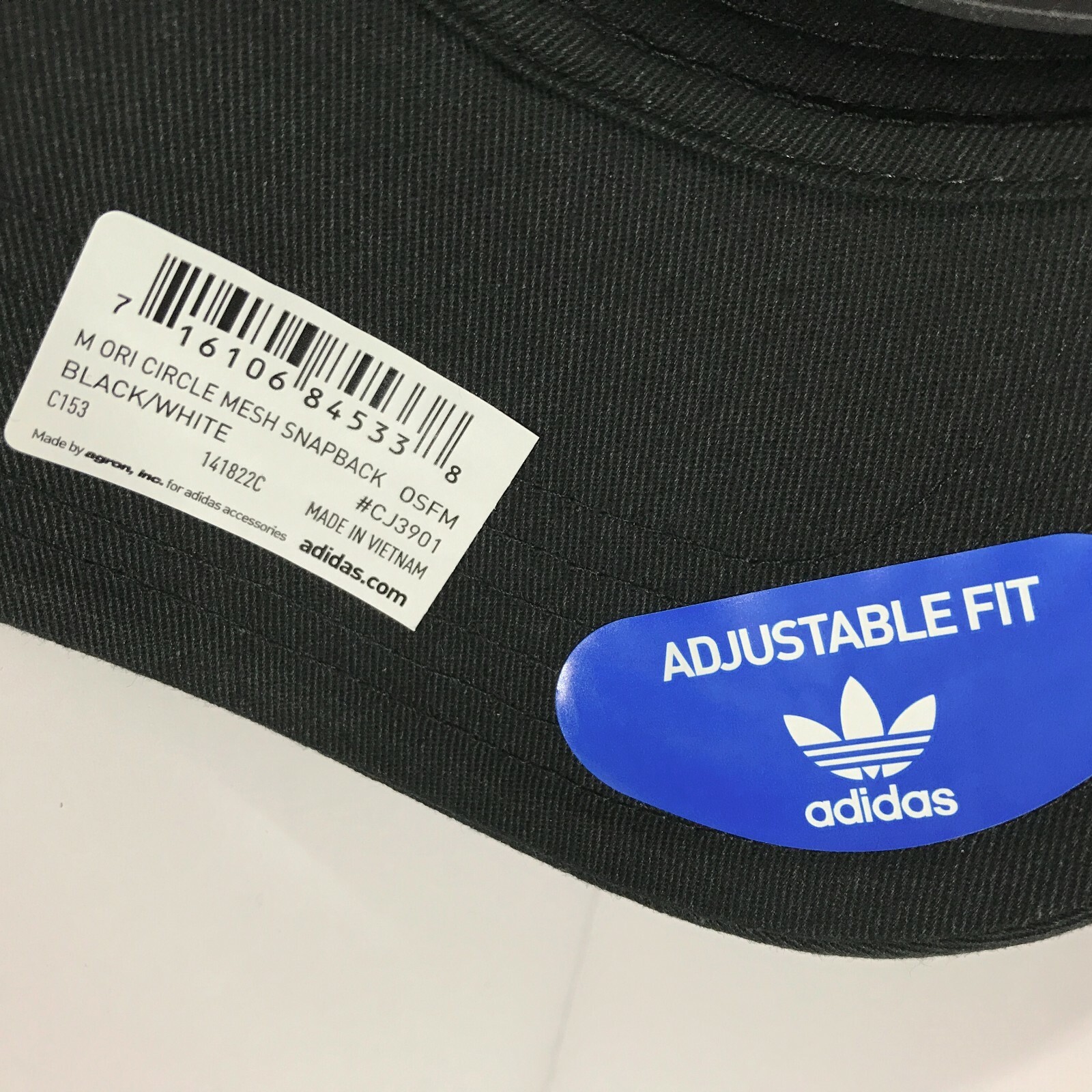 new ADIDAS TREFOIL TRUCKER HAT black white patch logo curved bill snapback mens