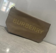 BURBERRY Makeup/Wash Bag Cosmetic Bag  Beige 10 X 5inches BRAND NEW. #F13