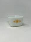 Vintage Pyrex Town & Country Refrigerator Dish 0502 1 1/2 pint Gold MCM Modern