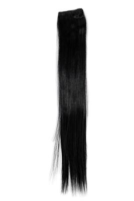 1 Extension à Clip Pour Cheveux - Mèches Ondulées Noir - 45 Cm - Synthétique Résistant à La Chaleur - Marque Wig Me Up