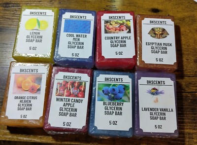 HANDMADE ALL NATURAL GLYCERIN SOAP BARS  5 oz