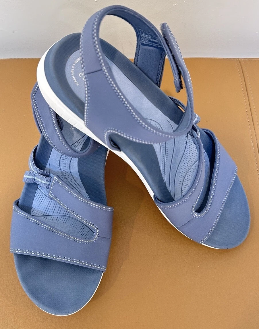 Sandalo Clarks CloudStepper Glide Shore blu chiaro taglia 9 ret $75