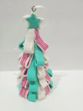 Christmas Pastel Gingerbread Tree Peppermint Cookie Candy Ornaments Decor 4.5"