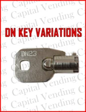 DN keys by code  DN 16, DN 18, DN 19, DN 22, DN 23, DN 24
