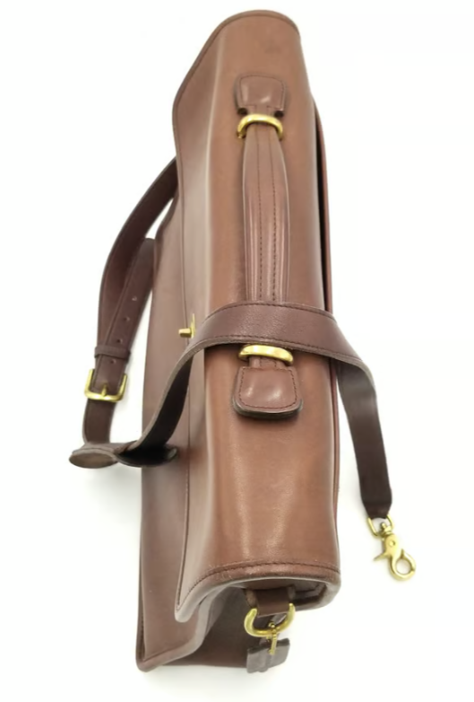 COACH チェス Coach 5365 Vintage Lexington Saddle Brown Leather Turnlock
